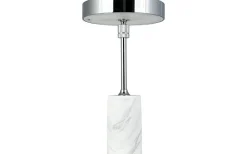 Starlight Uppladdningsbar Bordslampa 25cm LED 3000K 2W Krom/Vit Marmor