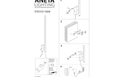Stecco Vägglampa 65cm LED 5,5W 3000K Svart