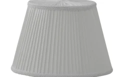 Stilskärm Satin Oval Lampskärm 25cm Plisserad Offwhite