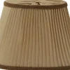 Stilskärm Satin Oval Lampskärm 20cm Plisserad Guld