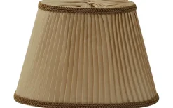Stilskärm Satin Oval Lampskärm 20cm Plisserad Guld