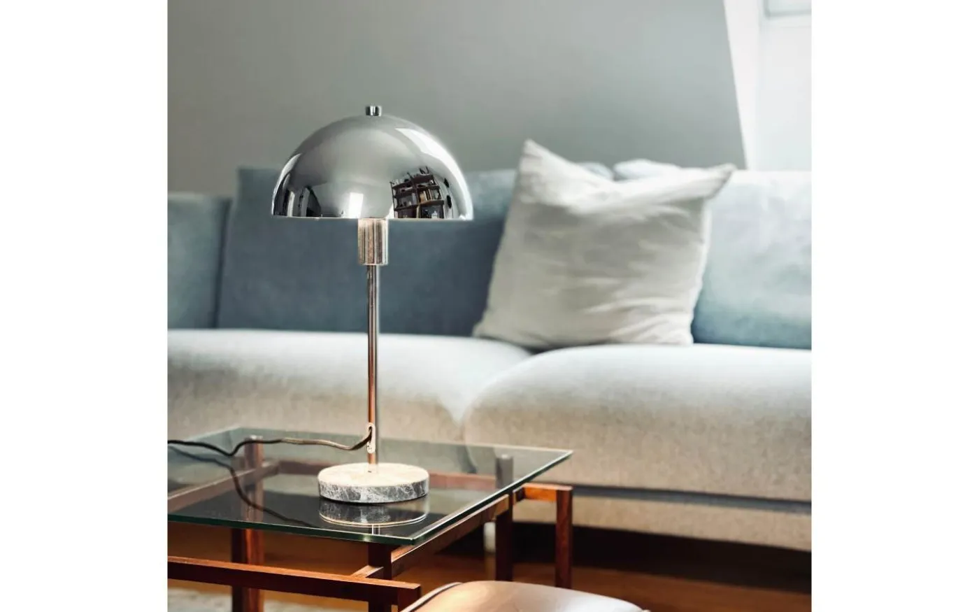 Stockholm D20 Bordslampa 40,5cm Krom/Marmor