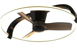 Stockholm Takfläkt 74cm LED mattsvart