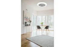 Stralsund Takfläkt 49cm LED RGBW grå stjärnljus