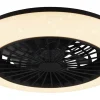 Stralsund Takfläkt 49cm LED mattsvart stjärnljus