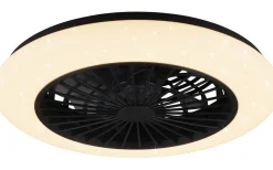 Stralsund Takfläkt 49cm LED mattsvart stjärnljus