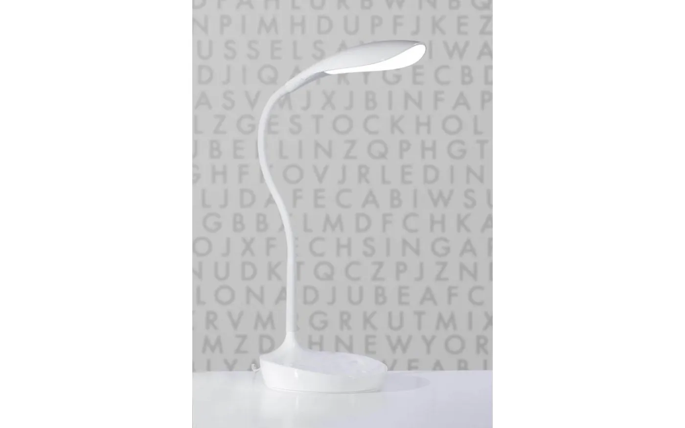 Swan Skrivbordslampa LED USB 45cm Vit