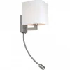 Taina Vägglampa Vit/Matt nickel E27 + 3W LED 25° 3000K