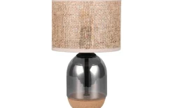 Tara Bordslampa 33cm E27 beige/förkromad