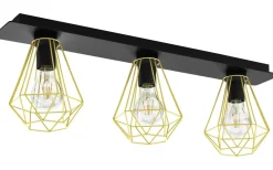 Tarbes Plafond 77cm Svart/Mässing