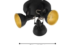 Thornton Takspotlight 25cm Svart/Guld