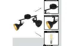 Thornton Takspotlight 39cm Svart/Guld