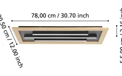 Tirrenara Plafond 78cm LED 2700-6500K 32W med Fjärrkontroll Natur