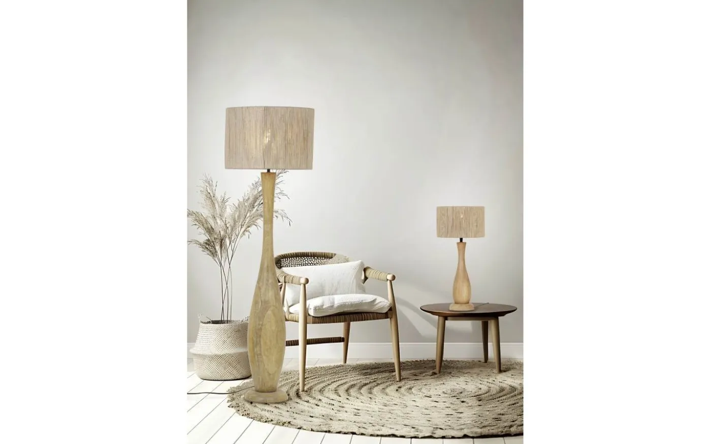 Toba Bordslampa E27 trä/beige