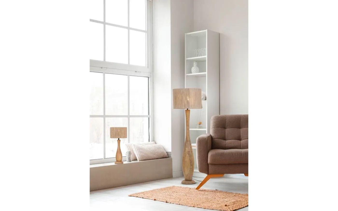 Toba Bordslampa E27 trä/beige