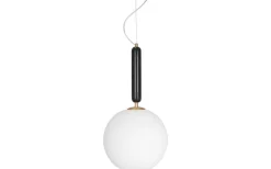 Torrano Taklampa 30cm E14 Svart/Opalvit