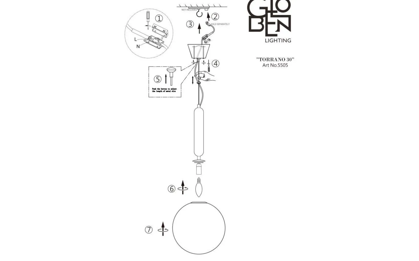 Torrano Taklampa 30cm E14 Vit/Opalvit