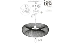 Torus Taklampa 50cm Svart