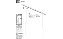 Trackline Peg Pendel 4cm LED 5W 3000K Svart