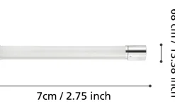 Tragacete 1 Spegelbelysning med Uttag 68cm LED 4000K 15W Silver IP44