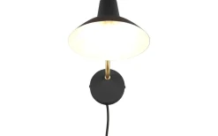 Traveller Vägglampa E27 mattsvart/mattmässing