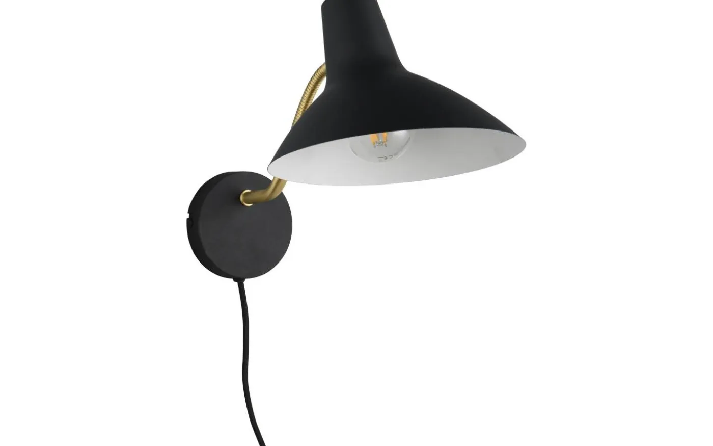 Traveller Vägglampa E27 mattsvart/mattmässing