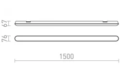 Trident Pro LED-Armatur 150cm 7800lm 60W 4000K IP65