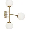 Trinity Vägglampa 3L 60cm Mässing/Vit