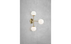 Trinity Vägglampa 3L 60cm Mässing/Vit