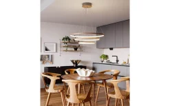 Trione Taklampa LED 80cm Valnöt