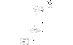 Tropez Taklampa 82cm E27 Svart