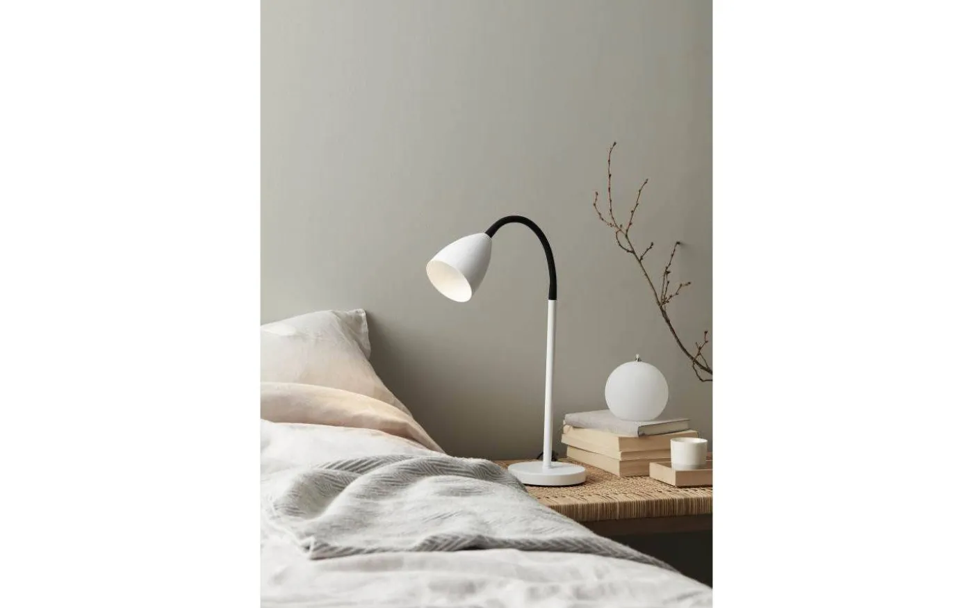 Trotsig Skrivbordslampa 53cm Mattvit