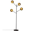 Turno Golvlampa 176cm Svart/Guld