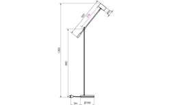 Tyson Vipp Golvlampa 137cm Vit