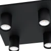 Valcasotto Takspotlight 32cm GU10 LED 3000K 4x4,5W Svart