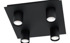 Valcasotto Takspotlight 32cm GU10 LED 3000K 4x4,5W Svart