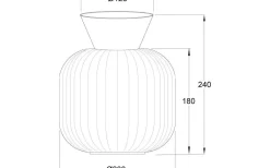 Vanja Plafond 20cm Svart/Rök