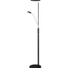 Vegas Golvlampa 180cm LED 3000K 20W+5W Dimbar Svart/Krom