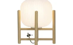 Vinda Bordslampa 24cm Trä/Opalvit