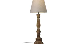 Virkes Lampfot 46cm Brun/Borstad Mässing