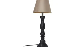 Virkes Lampfot 40cm Svart/Borstad Mässing