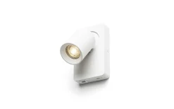 Voltera Vägglampa med USB Vit