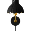 Wells Vägglampa Svart/Guld