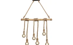 Wilma Takpendel 6xE27 brun/bambu