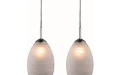 Winner Fönsterlampor 2-Pack Opal/Krom