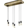 Wootton Taklampa 81cm 6L Svart/Trä