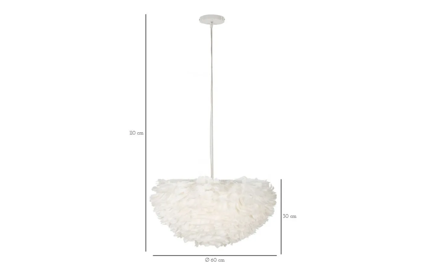 Xtreme Taklampa Fjädrar 60cm Vit