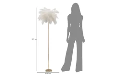 Yoga Golvlampa Palm 160cm Vit/Guld