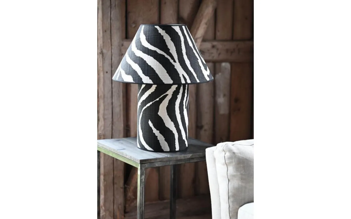 Zebra Bordslampa 65cm Vit/Svart