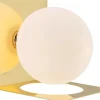 Zenit Vägglampa 1L Mässing/Opal IP44